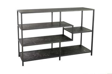 Moderne boekenkast SLIM LINE 115 cm grafiet metalen frame, Ophalen of Verzenden, Nieuw