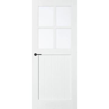 Skantrae barndeur SKS2516 88x231,5 (Wit, Blankglas), Doe-het-zelf en Verbouw, Deuren en Horren, 80 tot 100 cm, 215 cm of meer