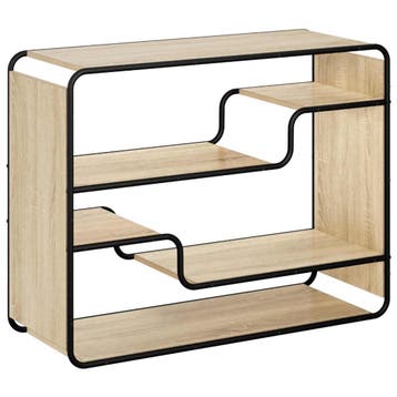 vidaXL Dressoir Sonoma Eiken 98 x 37.5 x 75.5 cm Bewerkt, Verzenden, Nieuw, Overige houtsoorten, Minder dan 50 cm
