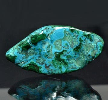 Gepolijste malachiet met chrysocolla Exemplaar - Hoogte: 5.5