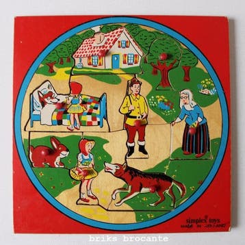 vintage kinder puzzels - Simplex - Rolf etc, Ophalen of Verzenden, Gebruikt