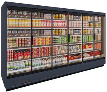 Apella HD wandkoeling met trekdeuren B375xD76xH220cm -, Nieuw in verpakking