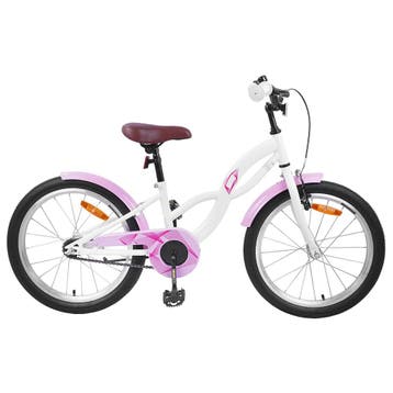vidaXL Kinderfiets 18 Inch voor 5-7 jaar Wit, Fietsen en Brommers, Verzenden, Nieuw