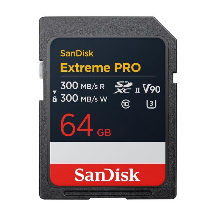 SanDisk 64GB SDXC Extreme Pro 300MB/s V90 UHS-II, Audio, Tv en Foto, Fotografie | Geheugenkaarten, Gebruikt, Verzenden