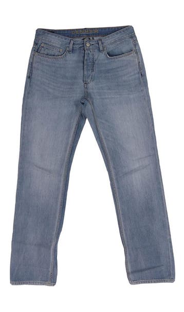 Denham Broek in maat W32 L34 Blauw, Verzenden, Zo goed als nieuw, Blauw, Denham
