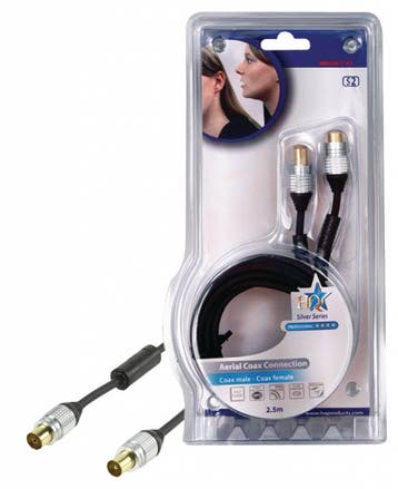 Hoge kwaliteit coax kabel 2,50 m, Audio, Tv en Foto, Audiokabels en Televisiekabels, Ophalen of Verzenden, Nieuw, Tv-kabel