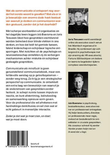 Communicatie als mindfuck 9789024475483 Job Boersma, Verzenden, Zo goed als nieuw, Job Boersma