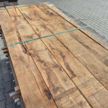 Partij Eiken planken 2000x160x27-30mm Windgedroogd, Ophalen of Verzenden, Nieuw