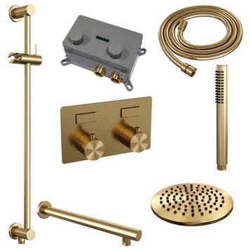 Brauer Gold Edition Thermostatische Regendoucheset Inbouw -, Ophalen of Verzenden, Nieuw