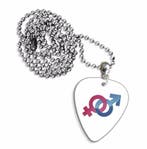 Plectrum ketting of sleutelhanger van man en vrouw teken, Ophalen of Verzenden, Nieuw