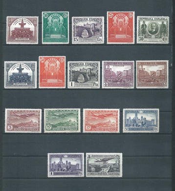 Spanje 1931 - Panamericana post en luchtpost - Edifil 604/13, Gestempeld