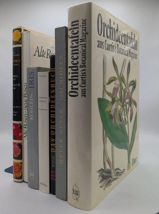 AA.VV. - Lot with 7 books in Orchids and Roses - 1954-1986, Antiek en Kunst, Antiek | Boeken en Bijbels