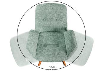 Draaistoel BALTIC, 360° draaibaar, bouclé mint met, Huis en Inrichting, Stoelen, Ophalen of Verzenden, Nieuw