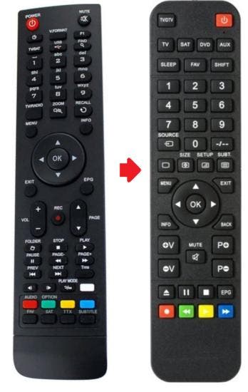Vervangende Amiko RC-HD afstandsbediening, Verzenden, Nieuw