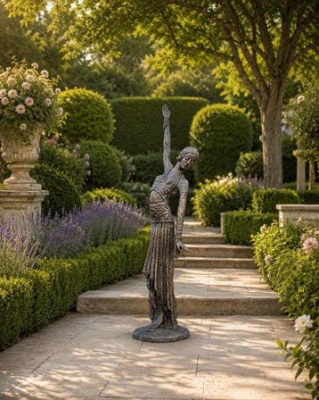 Beeld, XL Bronze: Lady Dancer Sculpture – Art Deco inspired, Antiek en Kunst