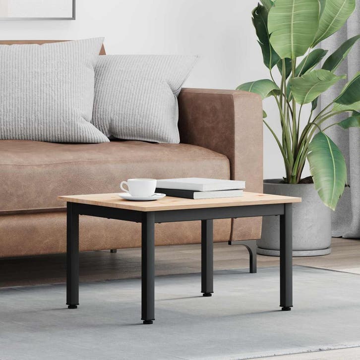 vidaXL Salontafel Naturel 60 x 50 x 36 cm Massief grenenhout, Huis en Inrichting, Tafels | Salontafels, Nieuw, 50 tot 100 cm, Grenenhout