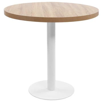 vidaXL Bistrotafel 80 cm MDF lichtbruin, Verzenden, Nieuw