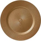 Onderbord Rond Goud Geribbeld 33 cm, Ophalen of Verzenden, Nieuw