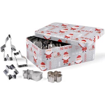 Patisse Uitsteekvormpjes + Opbergdoos Kerst RVS Set/25, Verzenden, Nieuw