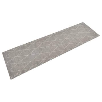 vidaXL Keukenmat wasbaar geruit 45x150 cm fluweel, Verzenden, Nieuw