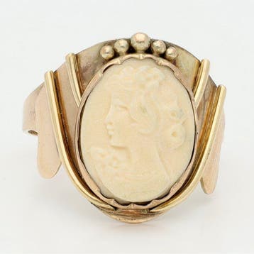 Ring - 8 karaat Geel goud - Camée, Nieuw