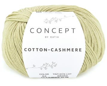 Katia Concept Cotton-Cashmere - 92 Licht Pistachegroen - G, Ophalen of Verzenden, Nieuw