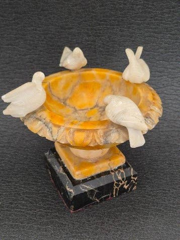 sculptuur, Marble Tazza - 16 cm - Zwart van Aquitanië,