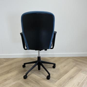 Vitra T-Chair klassiek design bureaustoel, blauw - zwart, Gebruikt, Zwart, Ophalen of Verzenden, Bureaustoel