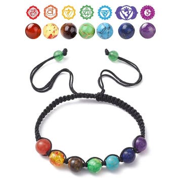 Armband verstelbaar met gemixte edelsteen kralen 8mm (18~..., Ophalen of Verzenden, Nieuw, Kraal