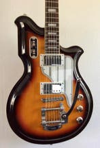 Airline Deluxe Map met Bigsby, Sunburst, Muziek en Instrumenten, Ophalen of Verzenden, Zo goed als nieuw, Solid body, Overige merken