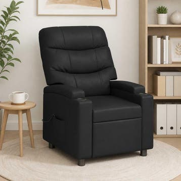 vidaXL Massage-relaxstoel Zwart 75 x 93 x 102 cm Stof, Verzenden, Nieuw
