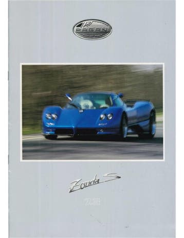 2002 PAGANI ZONDA S 7.3 BROCHURE ENGELS, Nieuw, Author