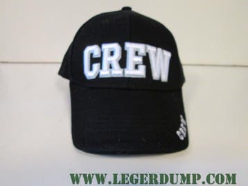 Baseball cap 100% katoen zwart Crew (petten, Hoeden), Ophalen of Verzenden, Nieuw