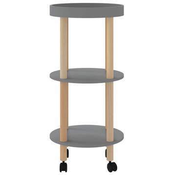 vidaXL Trolley 38x38x82cm bewerkt hout en massief grenenhout, Verzenden, Nieuw