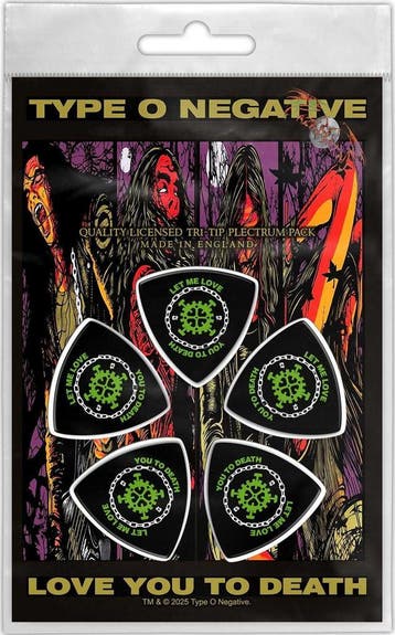 Type O Negative Love You to Death Plectrum Tri-Tip - 5-pack, Ophalen of Verzenden, Nieuw, Gebruiksvoorwerp