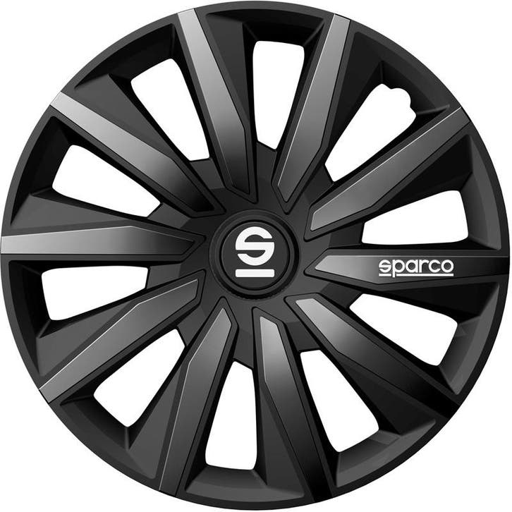 Sparco Wieldoppen setpen Milano - 16-inch - Zwart/Grijs - Se, Auto diversen, Wieldoppen, Verzenden