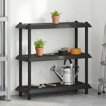 vidaXL Plankenunit 3-laags 100 x 40 x 96 cm PP, Huis en Inrichting, Overige materialen, Minder dan 50 cm, Verzenden, Nieuw