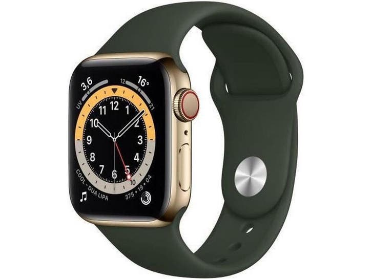 Apple Watch Series 6 - Smartwatch - GPS + Cellular - Goud, Sieraden, Tassen en Uiterlijk, Smartwatches, Zo goed als nieuw, Verzenden