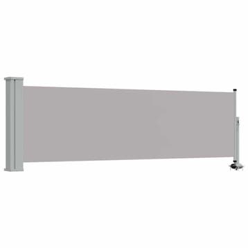 Zijscherm 80x300cm grijs | Retourdeal 34% Korting, Staal, Ophalen of Verzenden, Zo goed als nieuw, 200 cm of meer