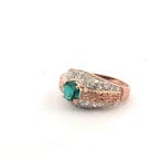 Zonder minimumprijs - Ring - 9 kt. Roségoud, Zilver Spinel -, Sieraden, Tassen en Uiterlijk, Ringen, Nieuw