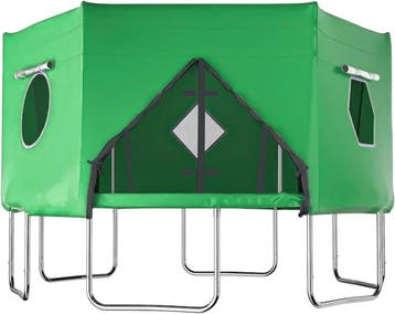 Trampoline Tent 427cm Groen | Tweedekansje | OP=OP, Ophalen of Verzenden, Nieuw