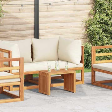 vidaXL Tuin Bijzettafel Bruin 50 x 32,5 x 35 cm Massief, Verzenden, Nieuw
