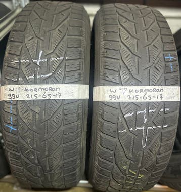 2x215-65-17 Kormoran Winter 4,5m €30 per band 215 65 17, Ophalen, 17 inch, Winterbanden, Band(en)
