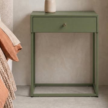 *WOONWINKEL* Metalen Nachtkastje Met Lade Groen, Huis en Inrichting, Slaapkamer | Nachtkastjes, Verzenden, Nieuw