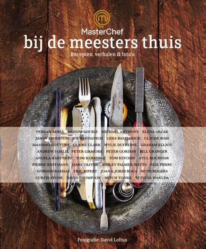 Masterchef - bij de meesters thuis 9789048312672, Boeken, Kookboeken, Zo goed als nieuw, Verzenden