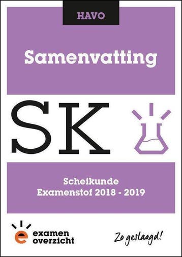 ExamenOverzicht   Samenvatting Scheikunde HAVO 9789492871541, Zo goed als nieuw