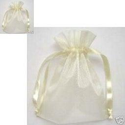 c.a. 100 x mini organza zakjes 5 x 7 cm ivoor, Ophalen of Verzenden, Nieuw