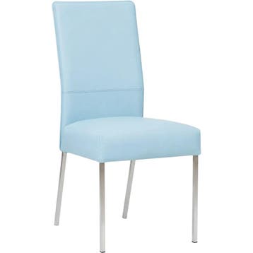 Leren eetkamerstoel Real - Toledo Sky Blue (lichtblauw) -, Blauw, Nieuw, Ophalen of Verzenden, Eén