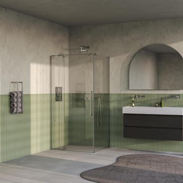 Brauer Stellar - Douchecabine met Draaideur - Helder Glas -, Doe-het-zelf en Verbouw, Sanitair, Ophalen of Verzenden, Nieuw, Rvs