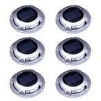 Set 6 stuks Solar Decklight RVS Tuinverlichting, Verzenden, Nieuw